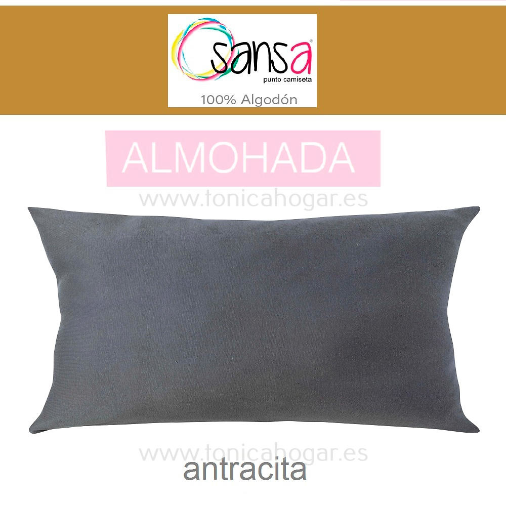 Funda Almohada Punto Camiseta de Sansa Plomo Funda Almohada 090 Plomo Funda Almohada 105 Plomo Funda Almohada 135 Plomo Funda Almohada 150 Plomo Funda Almohada 160 Plomo Funda Almohada 170 Plomo Funda Almohada 180 