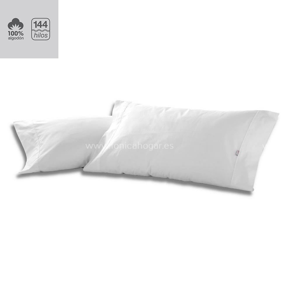 Fundas Almohadas Y Cojines Cala 100% Algodón de Es-Telia. 001 Blanco Pack Funda Almohada 2 de 45x080 001 Blanco Pack Funda Almohada 2 de 45x090 