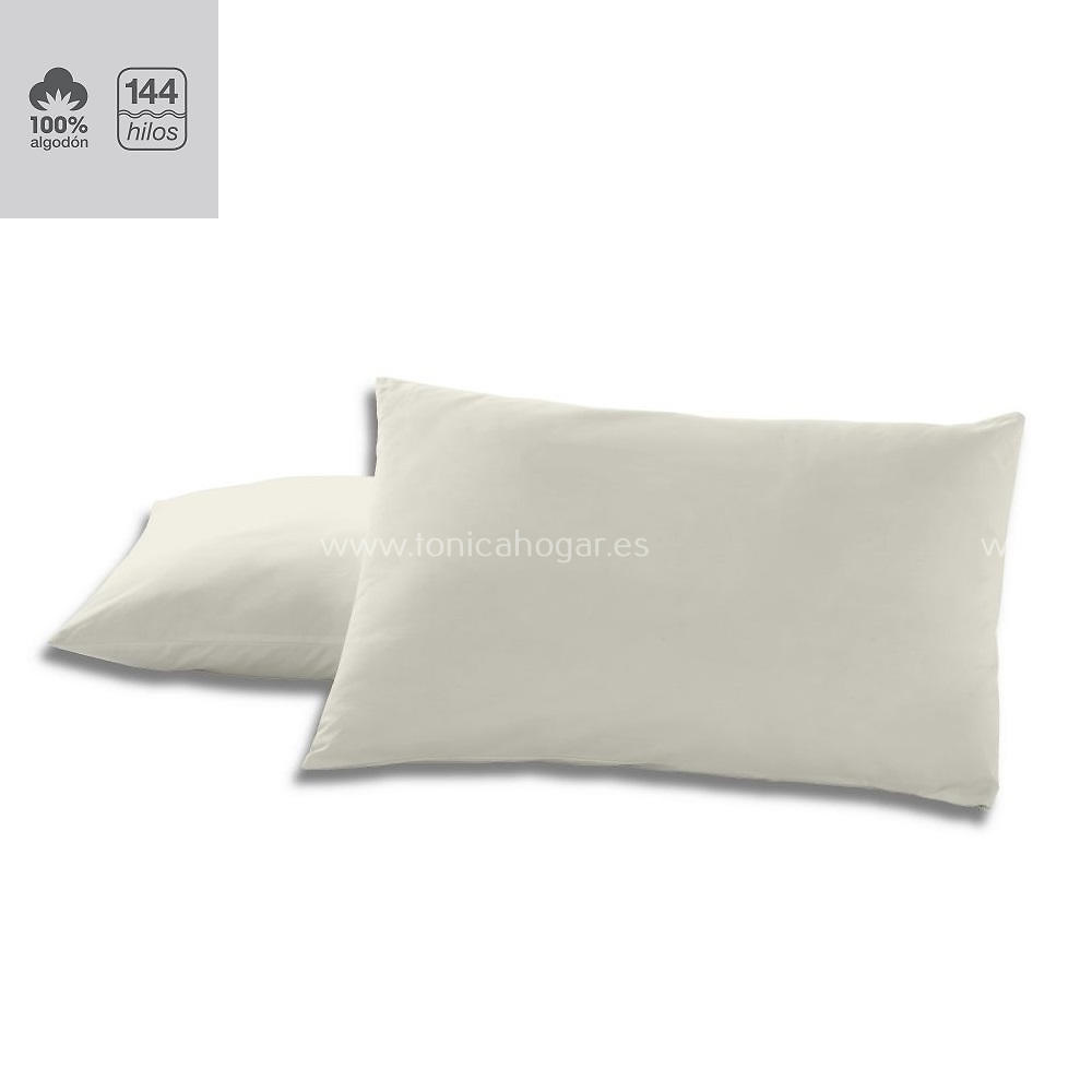 Fundas Almohadas Y Cojines Cala 100% Algodón de Es-Telia. 021 Crema 2 Fundas Almohadas 075-080 (2 de 50x80) 