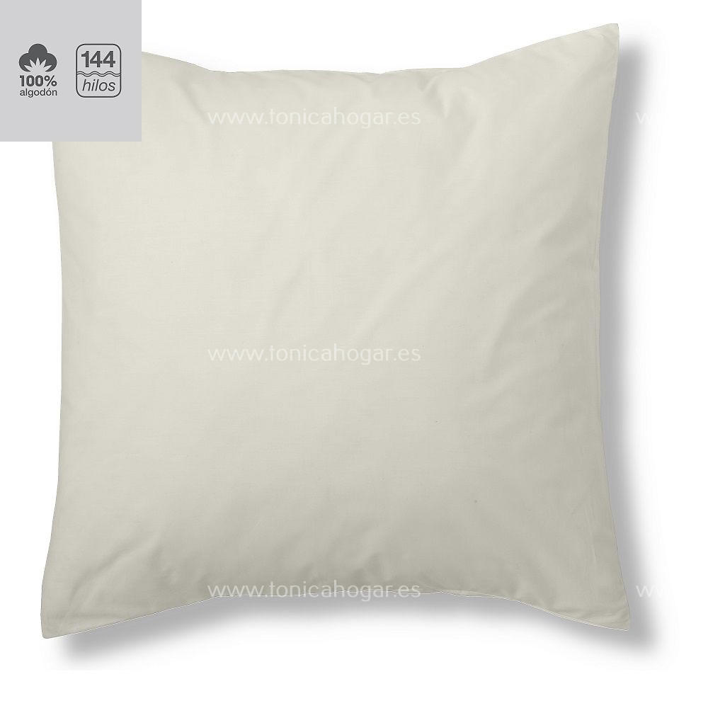 Fundas Almohadas Y Cojines Cala 100% Algodón de Es-Telia. 021 Crema Funda Cojín 40x40 