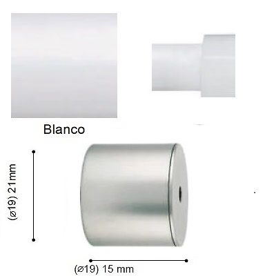 SOPORTE VARADERO LATERAL de ALTRAN Blanco Diámetro 19 mm 