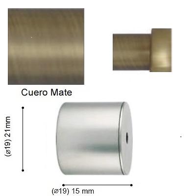 SOPORTE VARADERO LATERAL de ALTRAN Cuero Mate Diámetro 19 mm 