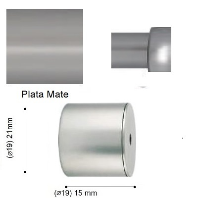 SOPORTE VARADERO LATERAL de ALTRAN Plata Mate Diámetro 19 mm 