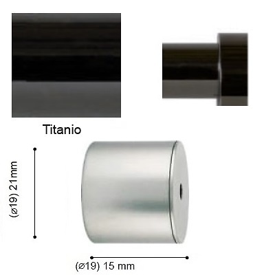 SOPORTE VARADERO LATERAL de ALTRAN Titanio Diámetro 19 mm 