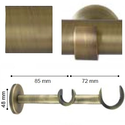 SOPORTE VARADERO PARED DOBLE de ALTRAN Cuero Mate Diámetro 30/19 mm 