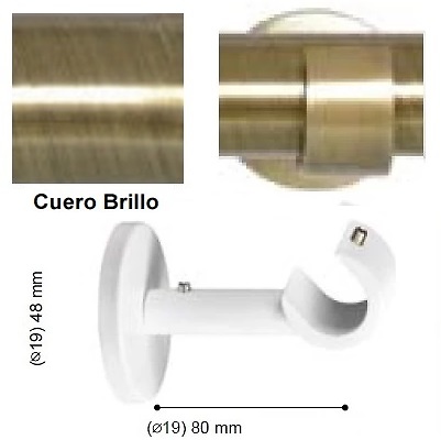 SOPORTE VARADERO TECHO PARED Y TECHO de ALTRAN Cuero Diámetro 19 mm 