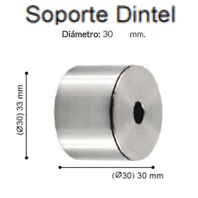 Soporte Barra Metalico Infinity Lateral de Altran Acero Díámetro 30 mm 