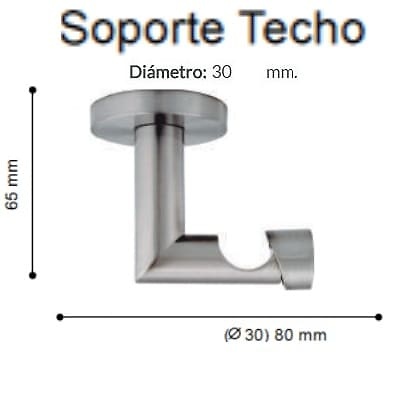 Soporte Barra Metalico Infinity Techo de Altran Acero Díámetro 30 mm 