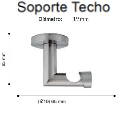 Soporte Barra Metalico Infinity Techo de Altran Acero Diámetro 19 mm 