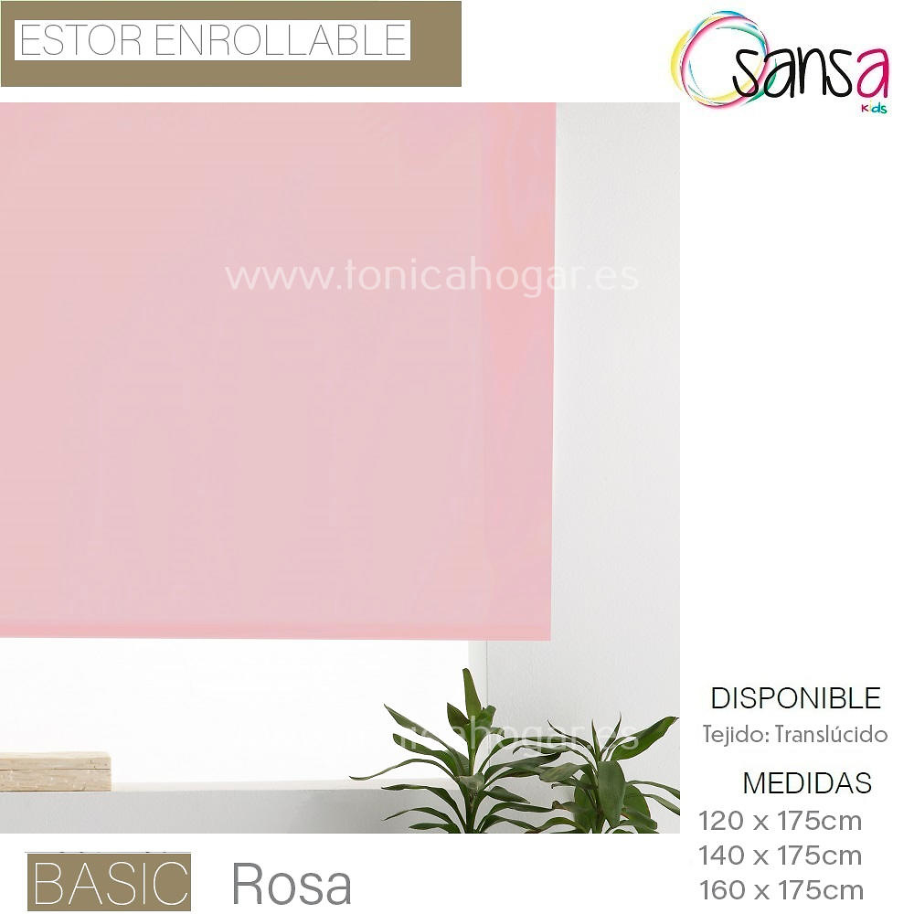 Stor Enrrollable BASIC de Sansa Rosa Stor 120x175 Rosa Stor 140x175 Rosa Stor 160x175 
