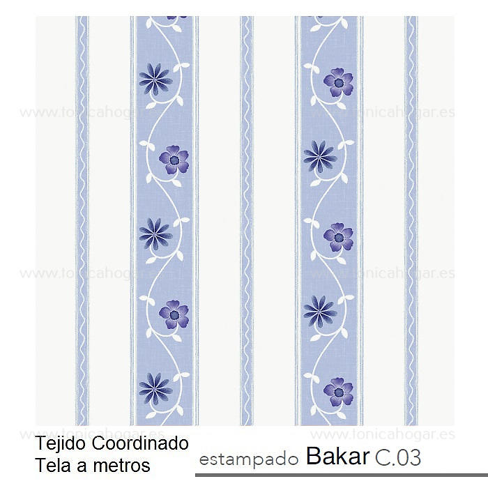 Tejido Bakar Mt Azul de Reig Marti Azul Tela Alto 280 