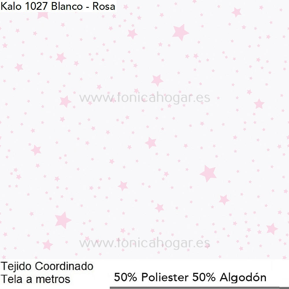 Tejido Kalo Blanco Rosa de Cañete Blanco Tela Alto 280 