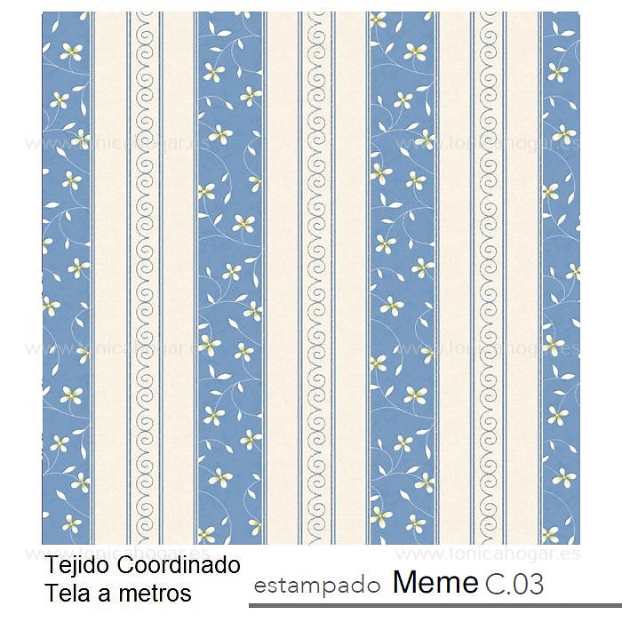 Detalle Tejido Tejido Meme Mt Azul de Reig Marti con Metraje Meme /MT C.03 Azul de Reig Marti 