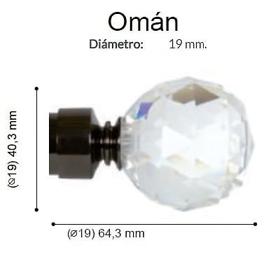 Terminal Cristal Varadero Oman Titanio de Altran Titanio Diámetro 19 mm 