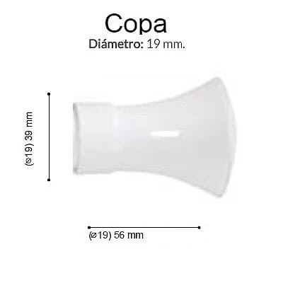 Terminal Varadero Copa Blanco De Altran Blanco Diámetro 19 mm 