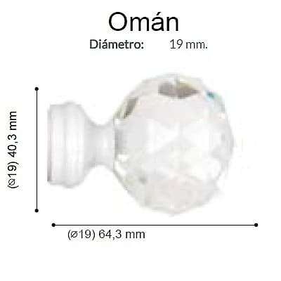 Terminal Varadero Oman Blanco De Altran Blanco Diámetro 19 mm 