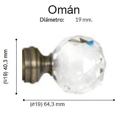Terminal Varadero Oman Cuero Mate De Altran Cuero Mate Diámetro 19 mm 
