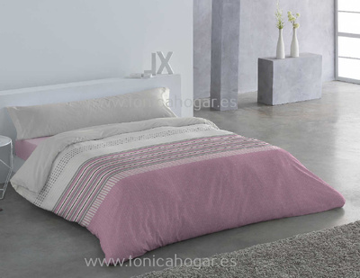Dúo Funda Nórdica Niza Rosa de Tejidos JVR