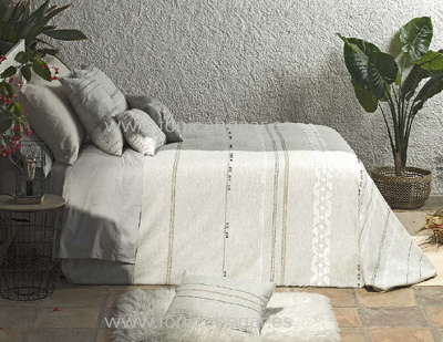 Funda Nórdica Preta Gris de Cañete