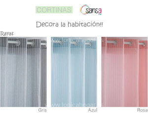 Cortina Confeccionada Rayas Coordinado de Sansa