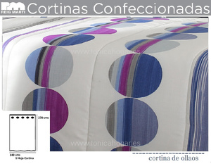 Cortina Confeccionada Sipo Azul de Reig Marti