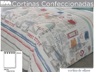 Cortina Confeccionada Union Multicolor de Reig Marti