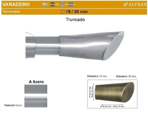 Terminal Metalico Varadero Truncado Acero de Altran