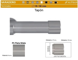Terminal Varadero Tapon Plata Mate De Altran