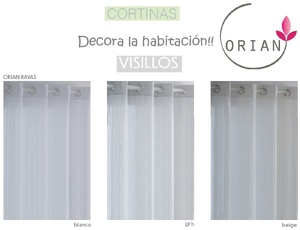 Visillo Confeccionado Raya Coordinado de Orian