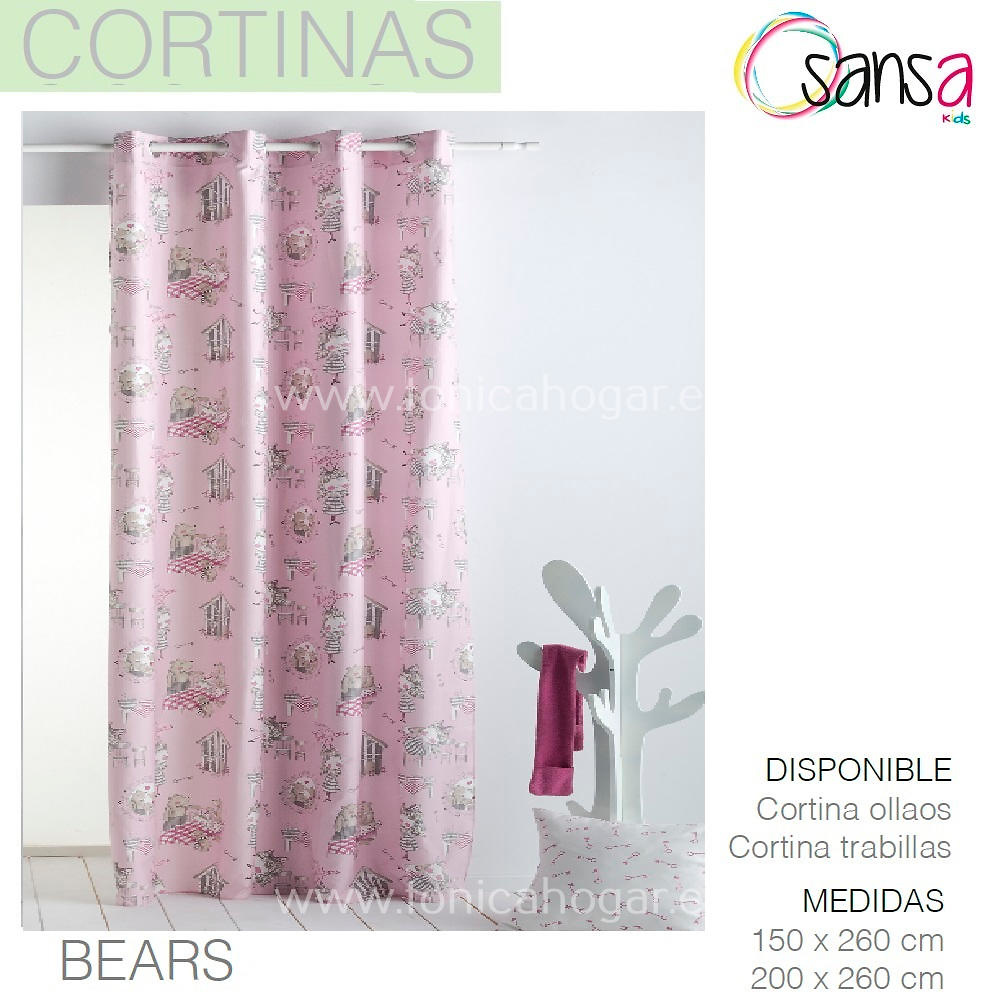 Cortina Confeccionada BEARS de SANSA. 