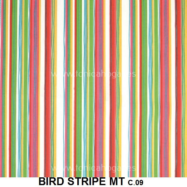 Detalle Tejido Cojín Bird Stripe de Cañete con Metraje Bird Stripe/MT C.09 Multicolor de Cañete 