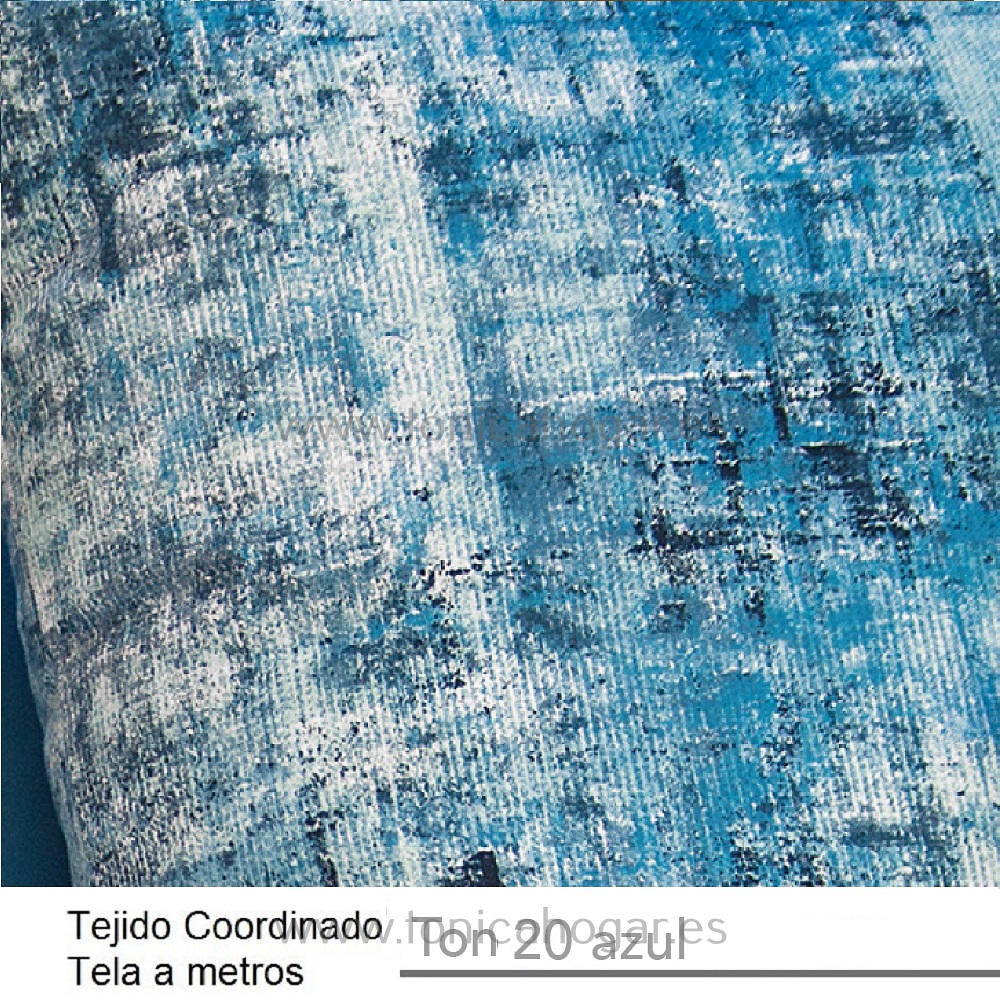 Detalle Tejido Cojín Ton 20 Azul de Cañete con Metraje Ton/MT C.20 AZUL de Cañete 