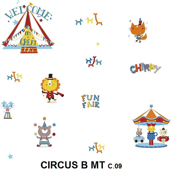 Detalle Tejido Cojin Circus B de Cañete con Metraje Circus B/MT C.09 Multicolor de Cañete 