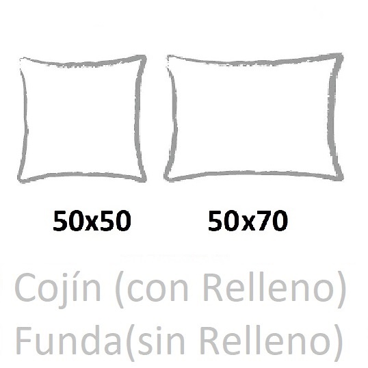 Medidas disponibles Cojin Reversible Perline Crudo de Reig Marti. 50x70 
