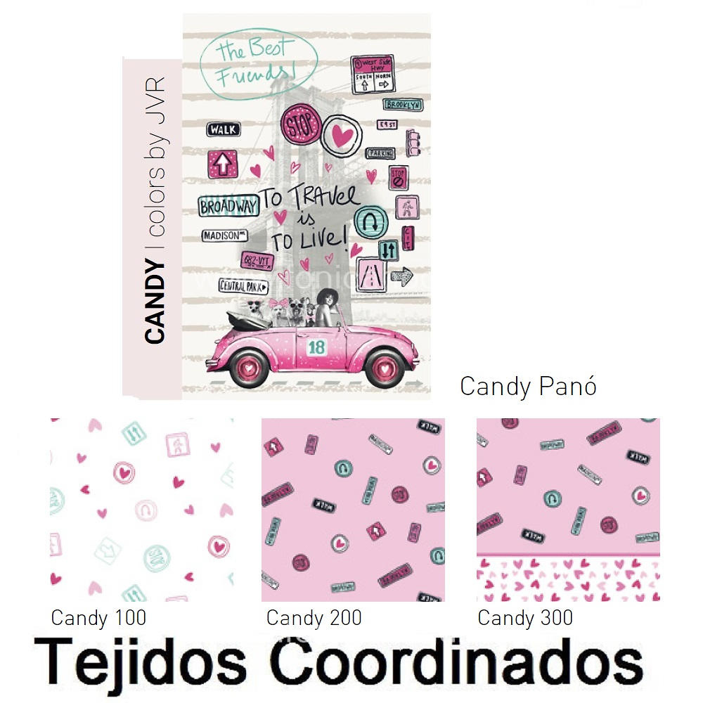 Artículos coordinados Colcha Bouti Candy 20 de Tejidos Jvr 