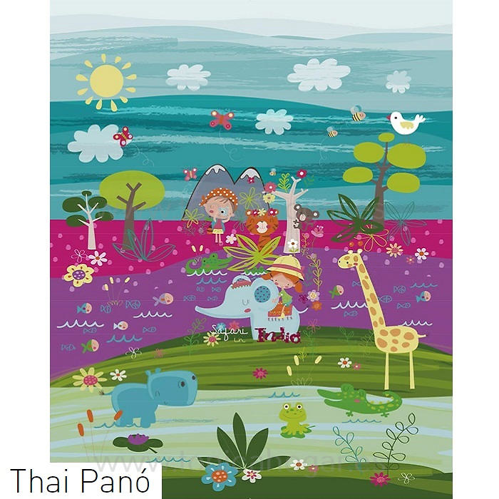 Detalle Tejido Colcha Bouti Thai 20 de Tejidos Jvr con Metraje Thai/PNMT C.060 Multicolor de Tejidos JVR 