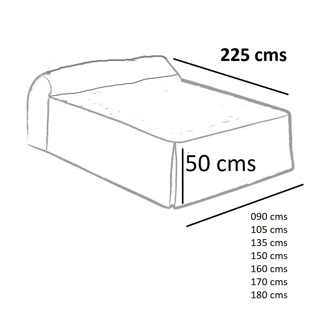 Medidas disponibles Colcha Edredón Max de Sansa 90, 105 