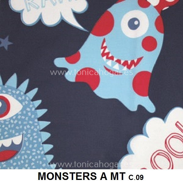Detalle Tejido Colcha Edredón Monsters A de Cañete con Metraje Monsters A/MT C.09 Marino de Cañete 
