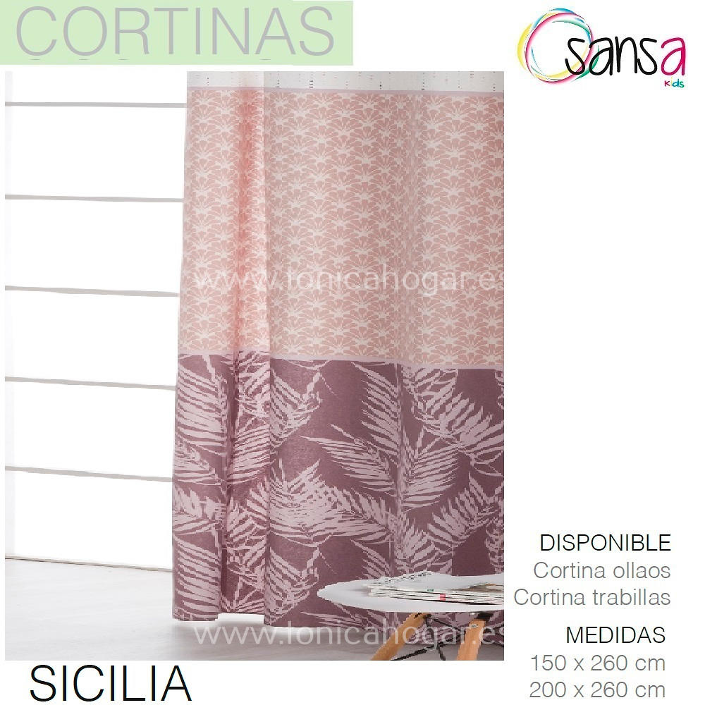 Cortina Confeccionada SICILIA color 1 de SANSA. 