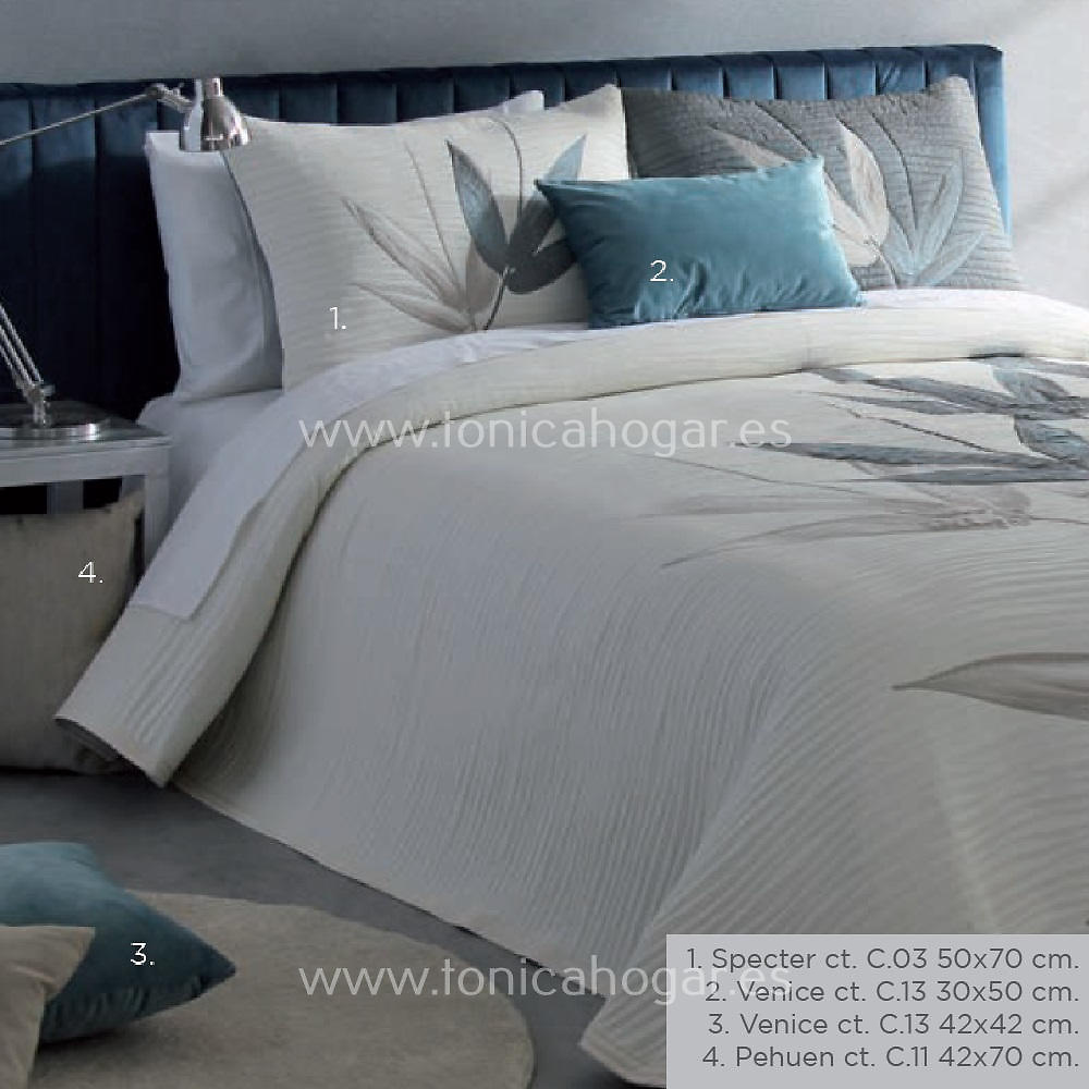 Cama 150 Cm Reig Marti Colcha Capa Laker Color Azul C03