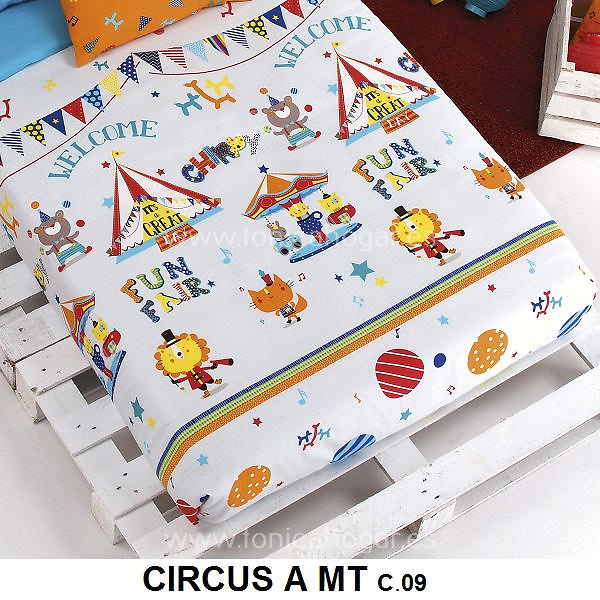 Detalle Tejido Conforter Circus A de Cañete con Metraje Circus A/MT C.09 Multicolor de Cañete 