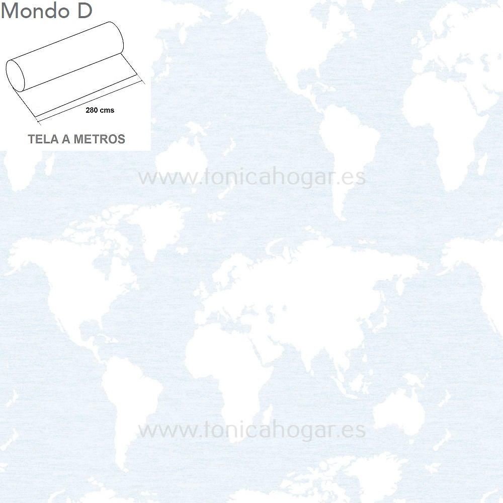 Detalle Tejido Conforter Mondo D de Cañete con Metraje Mondo D/MT C.09 Celeste de Cañete 