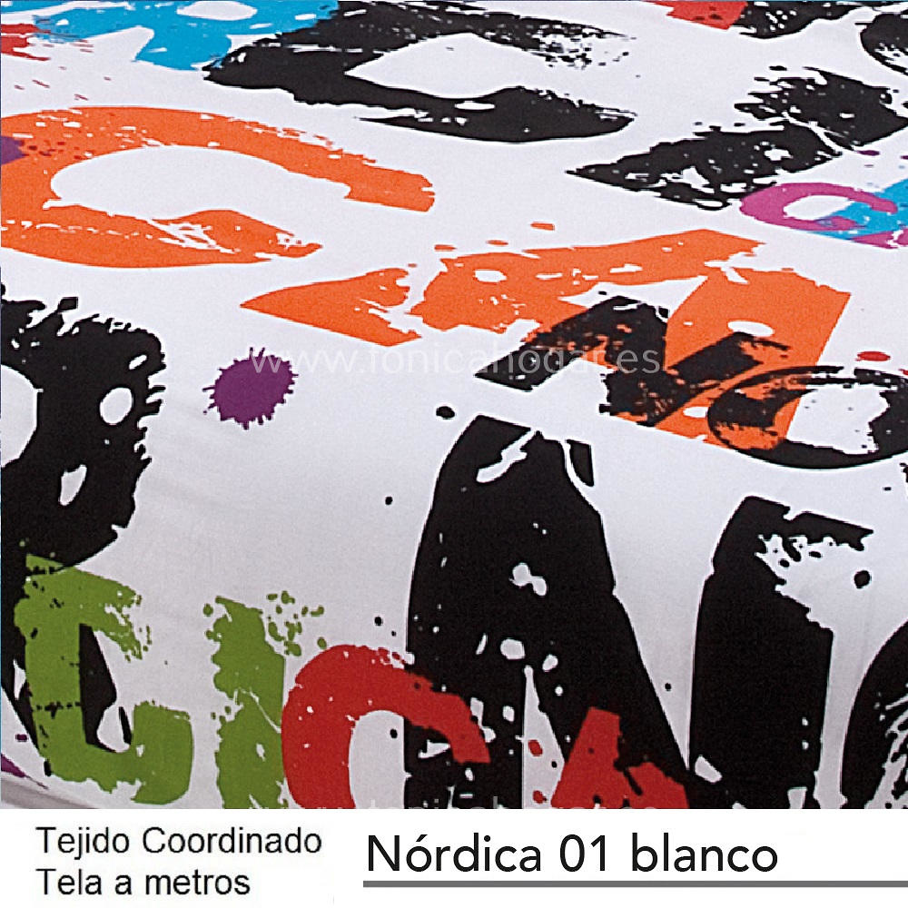 Detalle Tejido Conforter Nordica Blanco de Cañete con Metraje Nordica A/MT C.01 Blanco de Cañete 