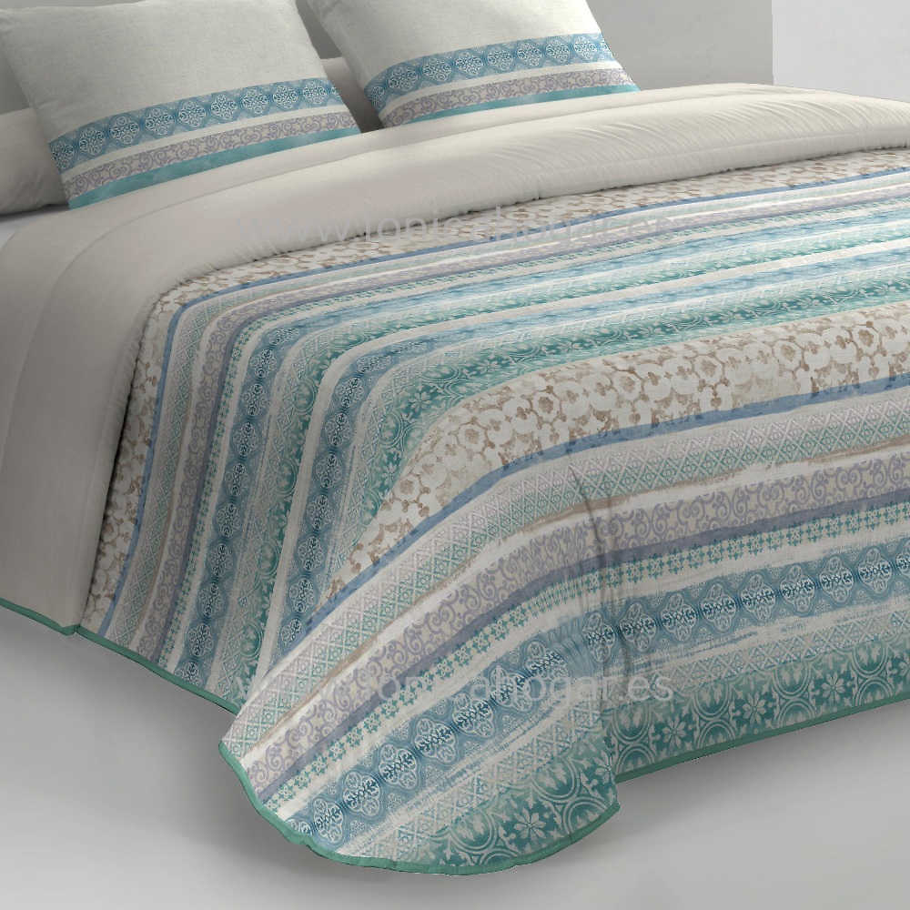 Detalle Conforter Nordico Amaris Azul de Tejidos JVR 