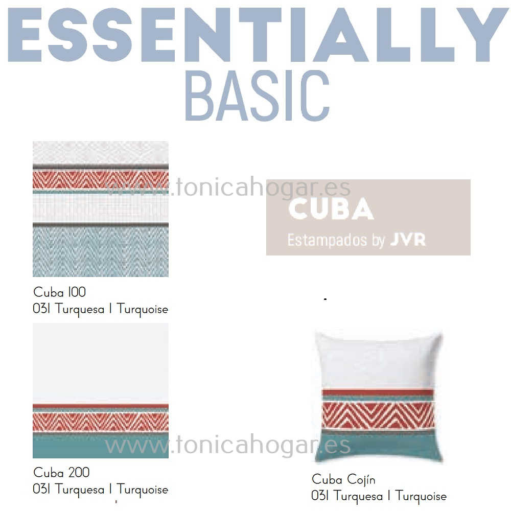 Artículos coordinados Conforter Nordico Cuba Azul de Tejidos JVR 