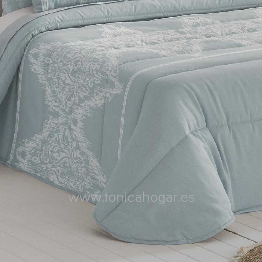 Detalle Conforter Nordico Idalia Azul de Tejidos JVR 