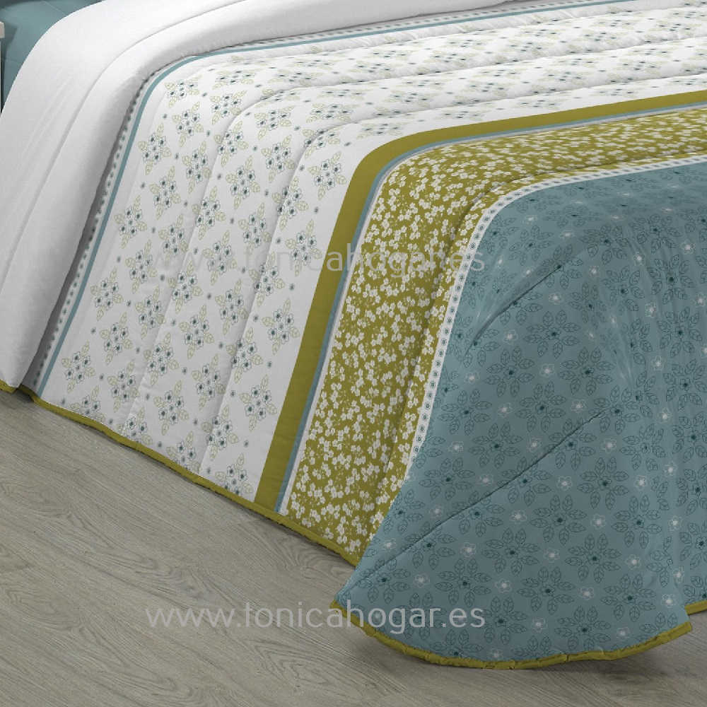 Detalle Conforter Nordico Samay Azul de Tejidos JVR 