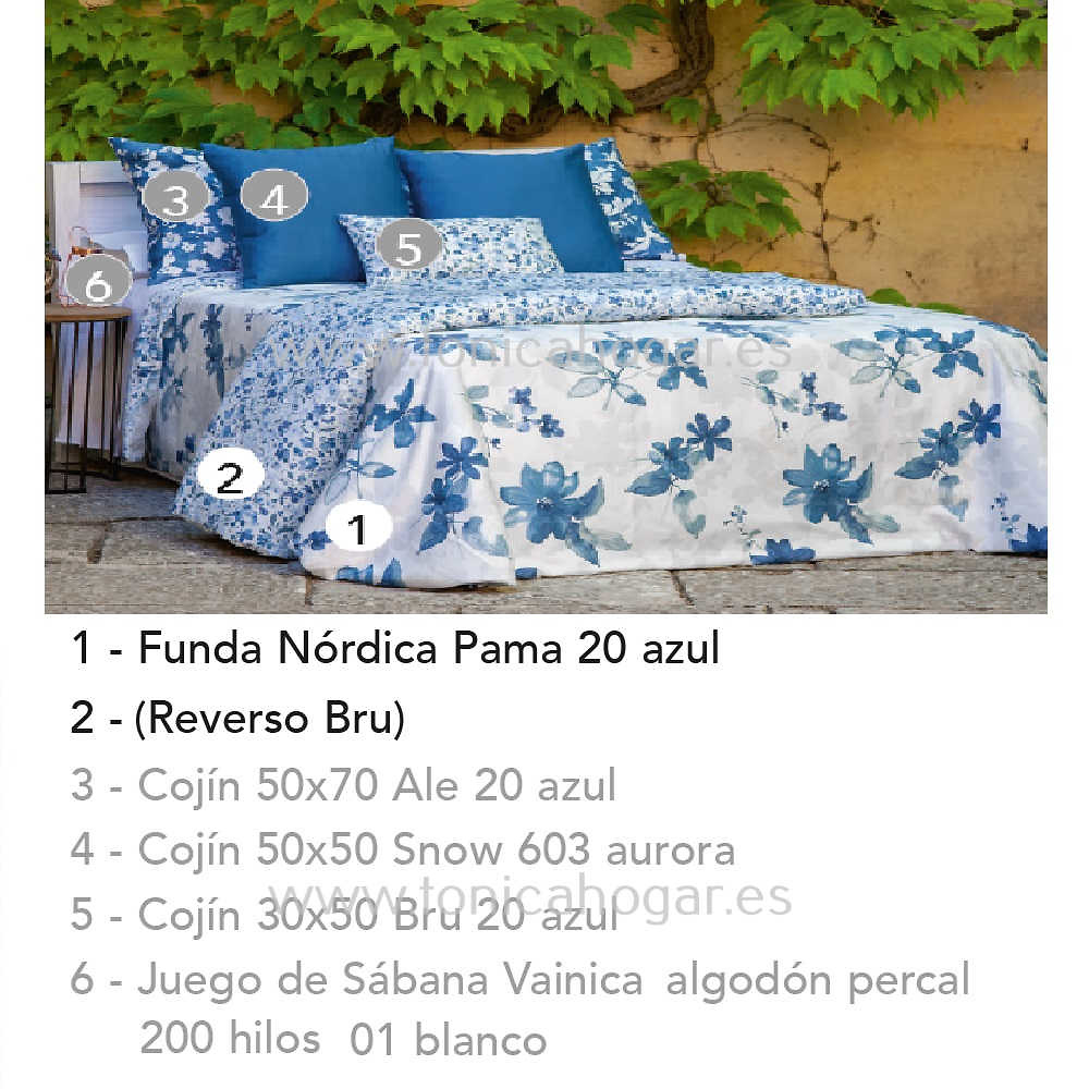 Artículos coordinados Conforter Pama Azul de Cañete 