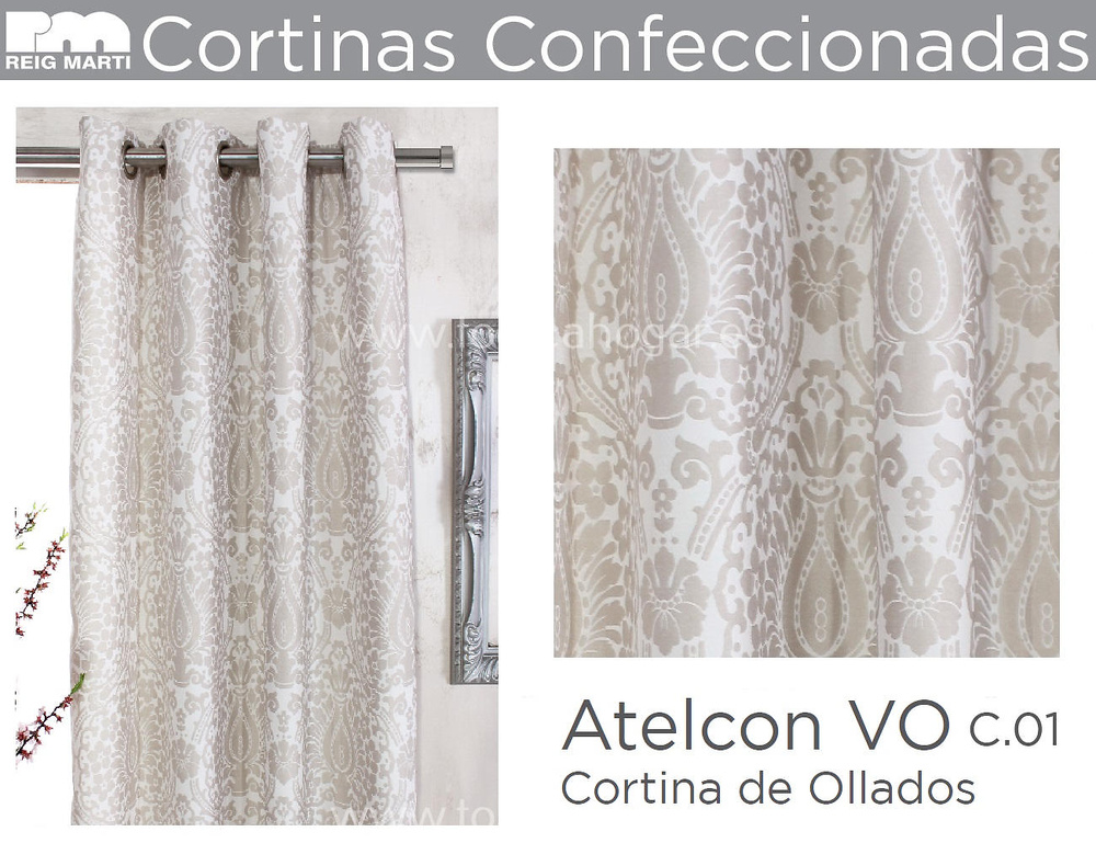 Cortina Confeccionada ATELCON Beig Marti Hogar