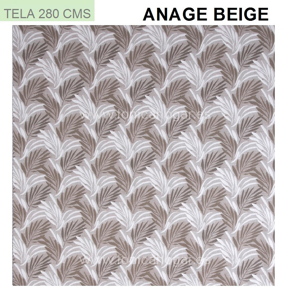 Detalle Tejido Cortina Confeccionada Anage Beig de Orian con Metraje Anage/MT C.1 Beig de Orian 